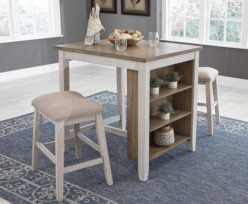 Skempton Counter Height Dining Table and Bar Stools (Set of 3) - Premium Counter Height Table from Ashley Furniture - Just $414.29! Shop now at Furniture Wholesale Plus  We are the best furniture store in Nashville, Hendersonville, Goodlettsville, Madison, Antioch, Mount Juliet, Lebanon, Gallatin, Springfield, Murfreesboro, Franklin, Brentwood