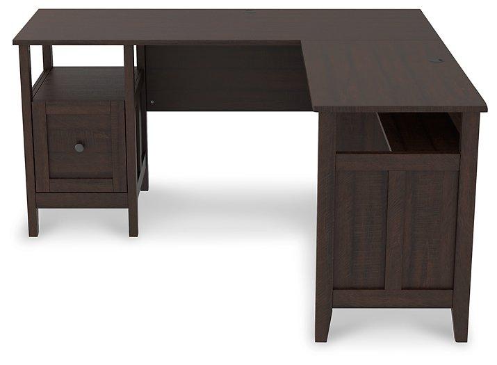 Camiburg 2-Piece Home Office Desk - Premium Desk from Ashley Furniture - Just $369.68! Shop now at Furniture Wholesale Plus  We are the best furniture store in Nashville, Hendersonville, Goodlettsville, Madison, Antioch, Mount Juliet, Lebanon, Gallatin, Springfield, Murfreesboro, Franklin, Brentwood