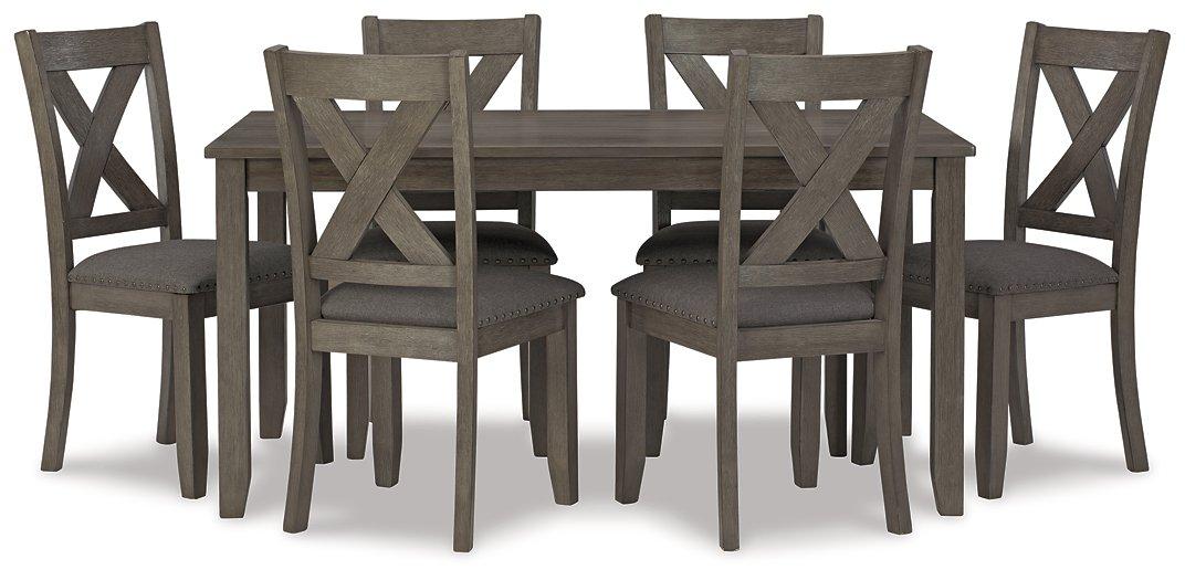 Caitbrook Dining Table and Chairs (Set of 7) - Premium Dining Table from Ashley Furniture - Just $663.66! Shop now at Furniture Wholesale Plus  We are the best furniture store in Nashville, Hendersonville, Goodlettsville, Madison, Antioch, Mount Juliet, Lebanon, Gallatin, Springfield, Murfreesboro, Franklin, Brentwood