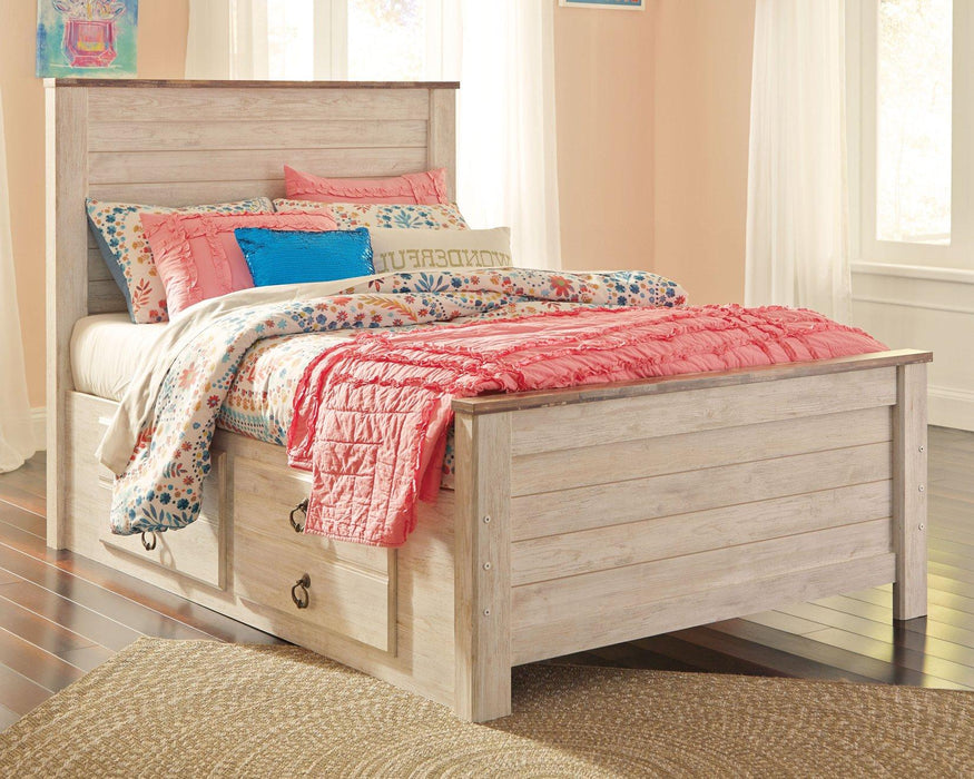 Willowton Bed with 2 Storage Drawers - Premium Bed from Ashley Furniture - Just $492.75! Shop now at Furniture Wholesale Plus  We are the best furniture store in Nashville, Hendersonville, Goodlettsville, Madison, Antioch, Mount Juliet, Lebanon, Gallatin, Springfield, Murfreesboro, Franklin, Brentwood