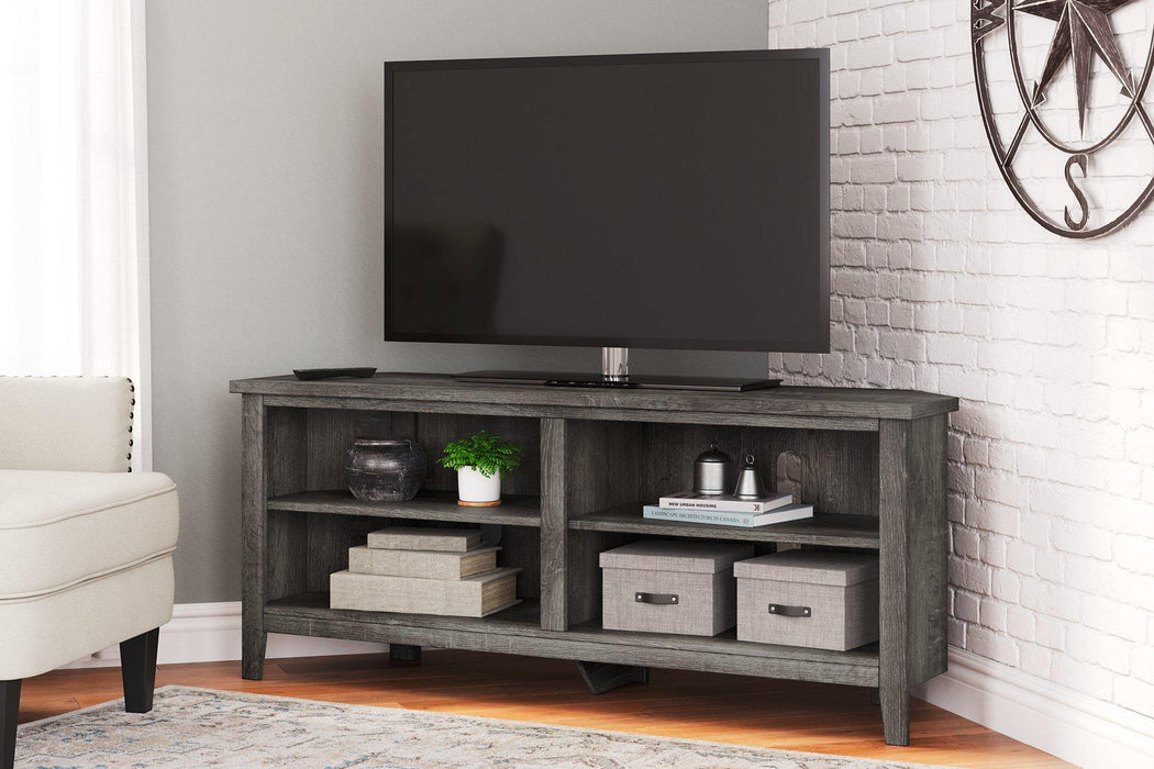 Arlenbry Corner TV Stand - Premium TV Stand from Ashley Furniture - Just $156.59! Shop now at Furniture Wholesale Plus  We are the best furniture store in Nashville, Hendersonville, Goodlettsville, Madison, Antioch, Mount Juliet, Lebanon, Gallatin, Springfield, Murfreesboro, Franklin, Brentwood