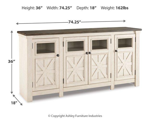 Bolanburg 74" TV Stand - Premium TV Stand from Ashley Furniture - Just $746.13! Shop now at Furniture Wholesale Plus  We are the best furniture store in Nashville, Hendersonville, Goodlettsville, Madison, Antioch, Mount Juliet, Lebanon, Gallatin, Springfield, Murfreesboro, Franklin, Brentwood