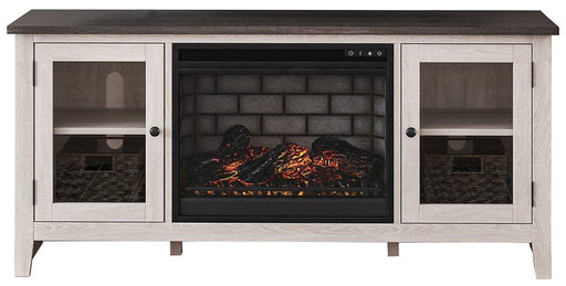 Dorrinson 60" TV Stand with Electric Fireplace - Premium TV Stand from Ashley Furniture - Just $565.02! Shop now at Furniture Wholesale Plus  We are the best furniture store in Nashville, Hendersonville, Goodlettsville, Madison, Antioch, Mount Juliet, Lebanon, Gallatin, Springfield, Murfreesboro, Franklin, Brentwood