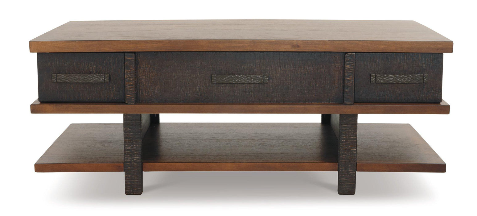 Stanah Coffee Table with Lift Top - Premium Cocktail Table Lift from Ashley Furniture - Just $408.03! Shop now at Furniture Wholesale Plus  We are the best furniture store in Nashville, Hendersonville, Goodlettsville, Madison, Antioch, Mount Juliet, Lebanon, Gallatin, Springfield, Murfreesboro, Franklin, Brentwood