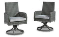 Elite Park Swivel Chair with Cushion (Set of 2) - Premium Outdoor Dining Chair from Ashley Furniture - Just $579.20! Shop now at Furniture Wholesale Plus  We are the best furniture store in Nashville, Hendersonville, Goodlettsville, Madison, Antioch, Mount Juliet, Lebanon, Gallatin, Springfield, Murfreesboro, Franklin, Brentwood