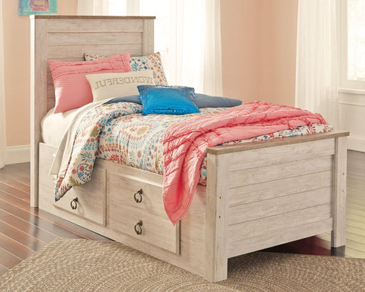 Willowton Bed with 2 Storage Drawers - Premium Bed from Ashley Furniture - Just $492.75! Shop now at Furniture Wholesale Plus  We are the best furniture store in Nashville, Hendersonville, Goodlettsville, Madison, Antioch, Mount Juliet, Lebanon, Gallatin, Springfield, Murfreesboro, Franklin, Brentwood