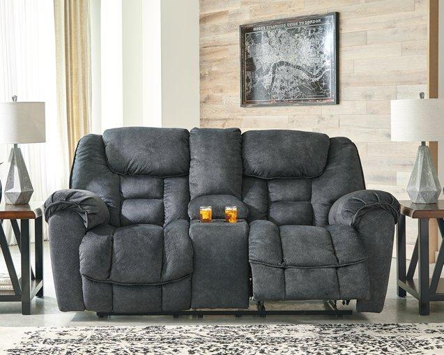 Capehorn Reclining Loveseat with Console - Premium Loveseat from Ashley Furniture - Just $897.77! Shop now at Furniture Wholesale Plus  We are the best furniture store in Nashville, Hendersonville, Goodlettsville, Madison, Antioch, Mount Juliet, Lebanon, Gallatin, Springfield, Murfreesboro, Franklin, Brentwood