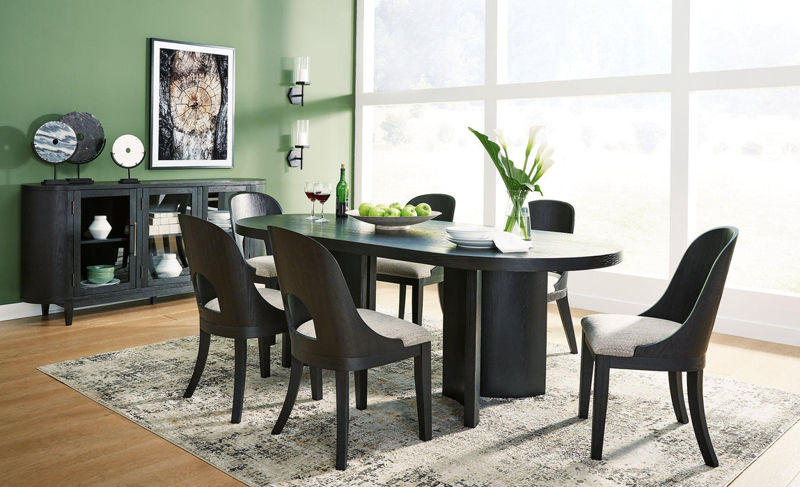 Rowanbeck Dining Package - Premium Dining Room Set from Ashley Furniture - Just $1158.39! Shop now at Furniture Wholesale Plus  We are the best furniture store in Nashville, Hendersonville, Goodlettsville, Madison, Antioch, Mount Juliet, Lebanon, Gallatin, Springfield, Murfreesboro, Franklin, Brentwood