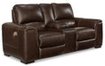 Alessandro Power Reclining Loveseat with Console - Premium Loveseat from Ashley Furniture - Just $1607.46! Shop now at Furniture Wholesale Plus  We are the best furniture store in Nashville, Hendersonville, Goodlettsville, Madison, Antioch, Mount Juliet, Lebanon, Gallatin, Springfield, Murfreesboro, Franklin, Brentwood