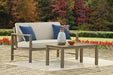 Fynnegan Outdoor Loveseat with Table (Set of 2) - Premium Outdoor Seating Set from Ashley Furniture - Just $442.30! Shop now at Furniture Wholesale Plus  We are the best furniture store in Nashville, Hendersonville, Goodlettsville, Madison, Antioch, Mount Juliet, Lebanon, Gallatin, Springfield, Murfreesboro, Franklin, Brentwood