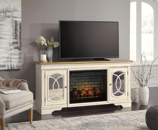 Realyn 74" TV Stand with Electric Fireplace - Premium TV Stand from Ashley Furniture - Just $1057.84! Shop now at Furniture Wholesale Plus  We are the best furniture store in Nashville, Hendersonville, Goodlettsville, Madison, Antioch, Mount Juliet, Lebanon, Gallatin, Springfield, Murfreesboro, Franklin, Brentwood