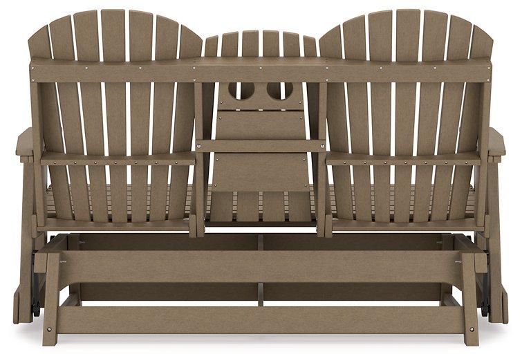 Hyland wave Outdoor Glider Loveseat - Premium Outdoor Seating from Ashley Furniture - Just $978.98! Shop now at Furniture Wholesale Plus  We are the best furniture store in Nashville, Hendersonville, Goodlettsville, Madison, Antioch, Mount Juliet, Lebanon, Gallatin, Springfield, Murfreesboro, Franklin, Brentwood