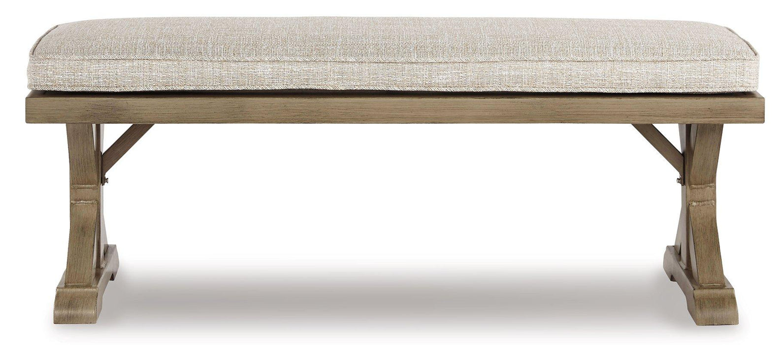 Beachcroft Bench with Cushion - Premium Outdoor Dining Bench from Ashley Furniture - Just $497.02! Shop now at Furniture Wholesale Plus  We are the best furniture store in Nashville, Hendersonville, Goodlettsville, Madison, Antioch, Mount Juliet, Lebanon, Gallatin, Springfield, Murfreesboro, Franklin, Brentwood