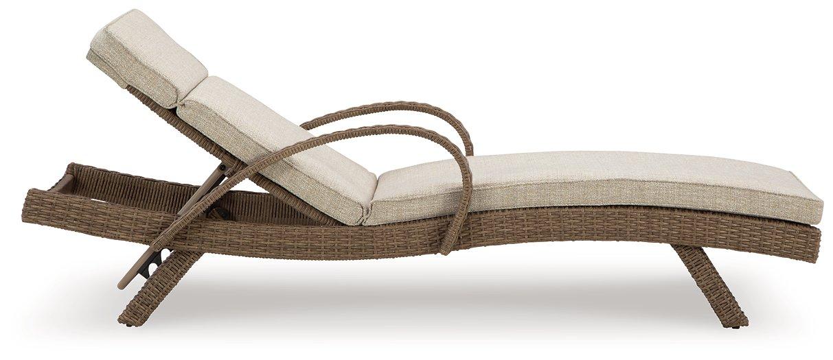 Beachcroft Outdoor Chaise Lounge with Cushion - Premium Outdoor Seating from Ashley Furniture - Just $440.06! Shop now at Furniture Wholesale Plus  We are the best furniture store in Nashville, Hendersonville, Goodlettsville, Madison, Antioch, Mount Juliet, Lebanon, Gallatin, Springfield, Murfreesboro, Franklin, Brentwood