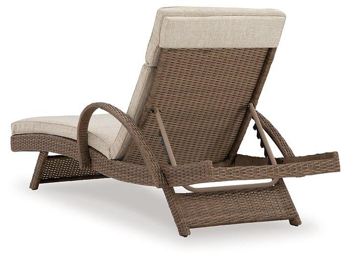 Beachcroft Outdoor Chaise Lounge with Cushion - Premium Outdoor Seating from Ashley Furniture - Just $440.06! Shop now at Furniture Wholesale Plus  We are the best furniture store in Nashville, Hendersonville, Goodlettsville, Madison, Antioch, Mount Juliet, Lebanon, Gallatin, Springfield, Murfreesboro, Franklin, Brentwood