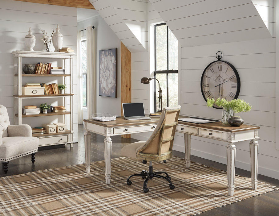 Realyn 2-Piece Home Office Desk - Premium Desk from Ashley Furniture - Just $726.02! Shop now at Furniture Wholesale Plus  We are the best furniture store in Nashville, Hendersonville, Goodlettsville, Madison, Antioch, Mount Juliet, Lebanon, Gallatin, Springfield, Murfreesboro, Franklin, Brentwood