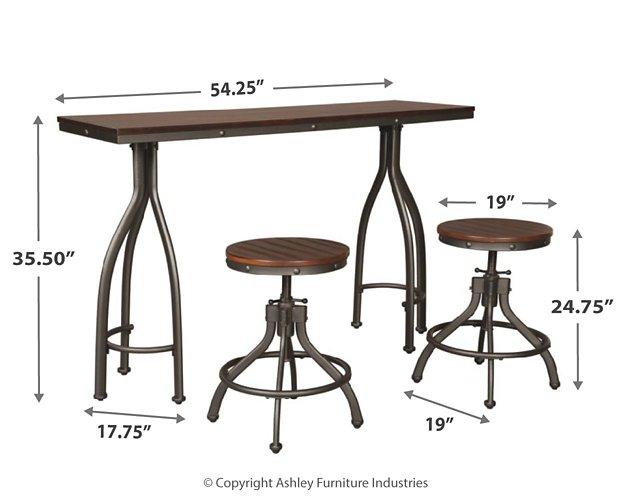 Odium Counter Height Dining Table and Bar Stools (Set of 3) - Premium Counter Height Table from Ashley Furniture - Just $301.67! Shop now at Furniture Wholesale Plus  We are the best furniture store in Nashville, Hendersonville, Goodlettsville, Madison, Antioch, Mount Juliet, Lebanon, Gallatin, Springfield, Murfreesboro, Franklin, Brentwood