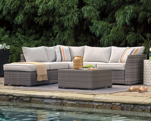 Cherry Point 4-piece Outdoor Sectional Set - Premium Outdoor Seating Set from Ashley Furniture - Just $1234.62! Shop now at Furniture Wholesale Plus  We are the best furniture store in Nashville, Hendersonville, Goodlettsville, Madison, Antioch, Mount Juliet, Lebanon, Gallatin, Springfield, Murfreesboro, Franklin, Brentwood