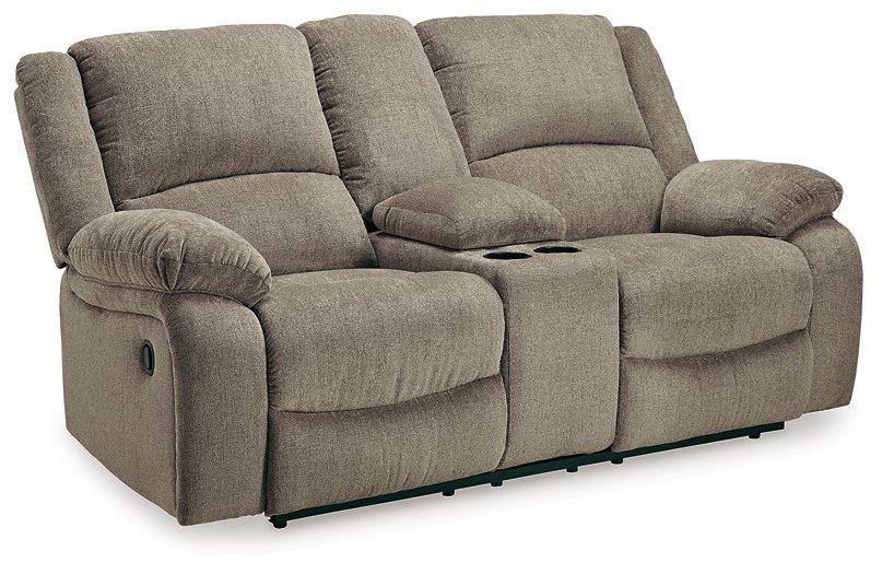 Draycoll Reclining Loveseat with Console - Premium Loveseat from Ashley Furniture - Just $715.93! Shop now at Furniture Wholesale Plus  We are the best furniture store in Nashville, Hendersonville, Goodlettsville, Madison, Antioch, Mount Juliet, Lebanon, Gallatin, Springfield, Murfreesboro, Franklin, Brentwood