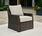 Brook Ranch Outdoor Lounge Chair with Cushion - Premium Outdoor Seating from Ashley Furniture - Just $440.06! Shop now at Furniture Wholesale Plus  We are the best furniture store in Nashville, Hendersonville, Goodlettsville, Madison, Antioch, Mount Juliet, Lebanon, Gallatin, Springfield, Murfreesboro, Franklin, Brentwood