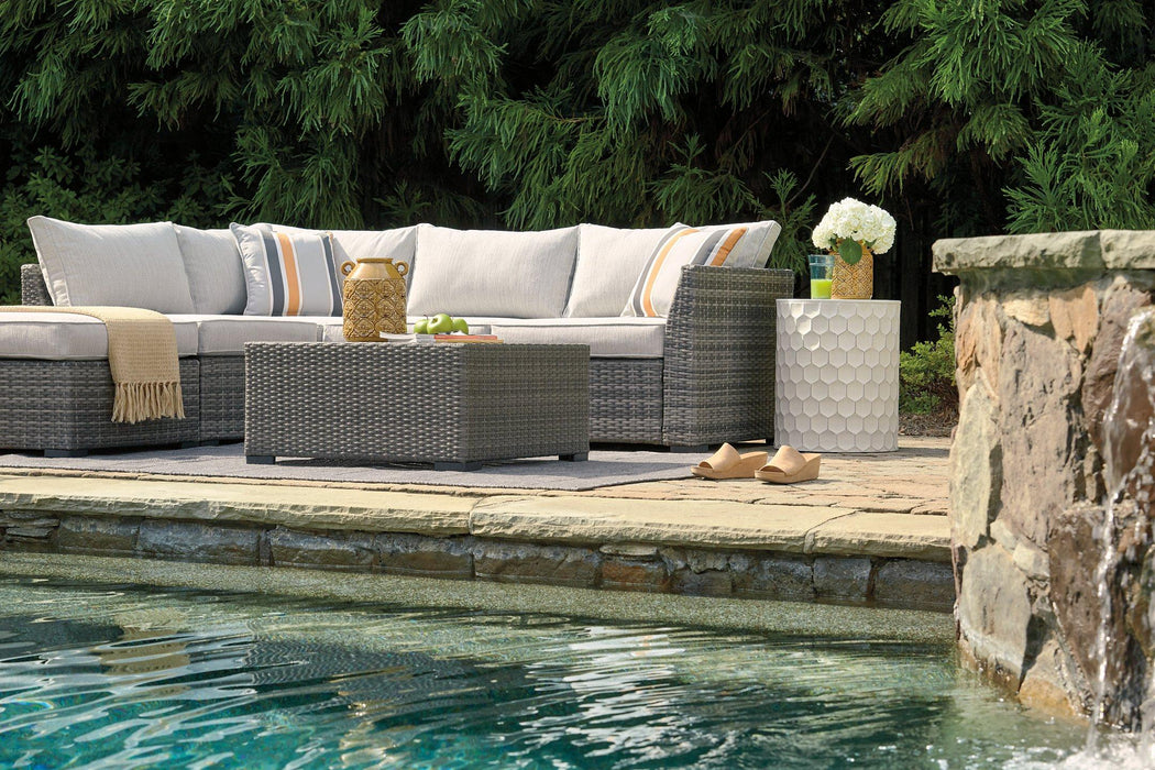 Cherry Point 4-piece Outdoor Sectional Set - Premium Outdoor Seating Set from Ashley Furniture - Just $1234.62! Shop now at Furniture Wholesale Plus  We are the best furniture store in Nashville, Hendersonville, Goodlettsville, Madison, Antioch, Mount Juliet, Lebanon, Gallatin, Springfield, Murfreesboro, Franklin, Brentwood