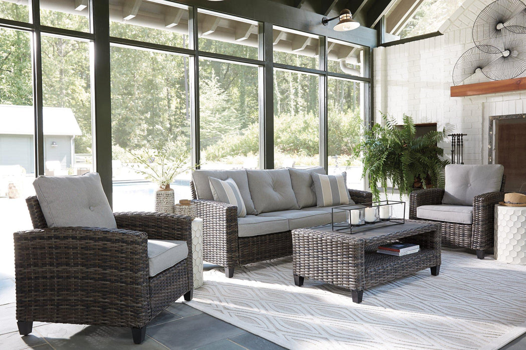 Cloverbrooke 4-Piece Outdoor Conversation Set - Premium Outdoor Seating Set from Ashley Furniture - Just $1517.08! Shop now at Furniture Wholesale Plus  We are the best furniture store in Nashville, Hendersonville, Goodlettsville, Madison, Antioch, Mount Juliet, Lebanon, Gallatin, Springfield, Murfreesboro, Franklin, Brentwood