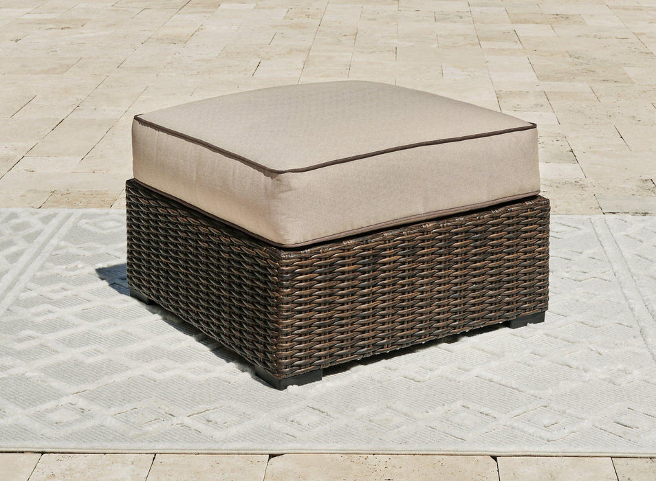 Coastline Bay Outdoor Ottoman with Cushion - Premium Outdoor Ottoman from Ashley Furniture - Just $258.22! Shop now at Furniture Wholesale Plus  We are the best furniture store in Nashville, Hendersonville, Goodlettsville, Madison, Antioch, Mount Juliet, Lebanon, Gallatin, Springfield, Murfreesboro, Franklin, Brentwood