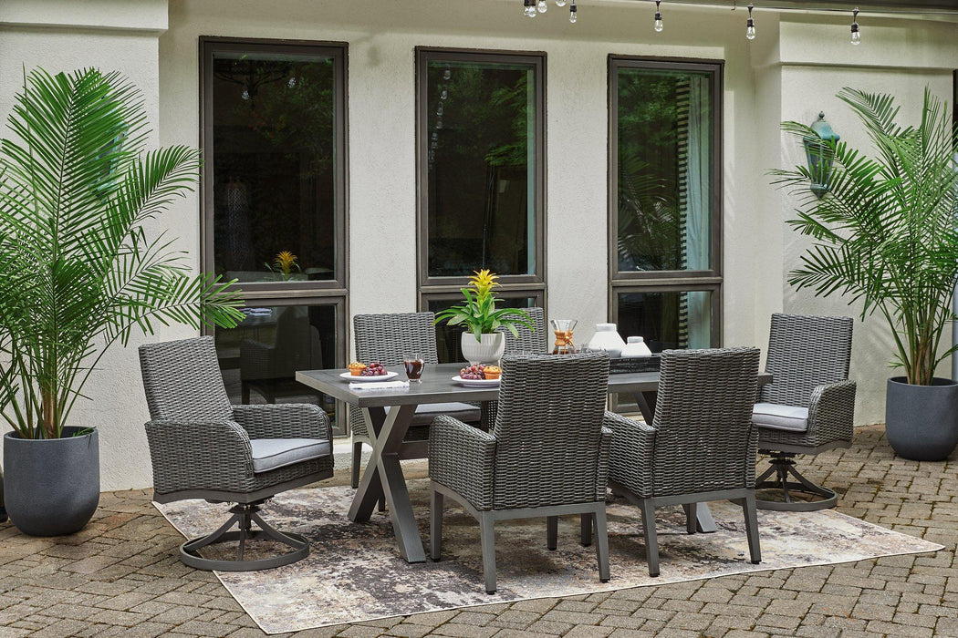 Elite Park Outdoor Dining Set - Premium Outdoor Dining Set from Ashley Furniture - Just $1737.59! Shop now at Furniture Wholesale Plus  We are the best furniture store in Nashville, Hendersonville, Goodlettsville, Madison, Antioch, Mount Juliet, Lebanon, Gallatin, Springfield, Murfreesboro, Franklin, Brentwood