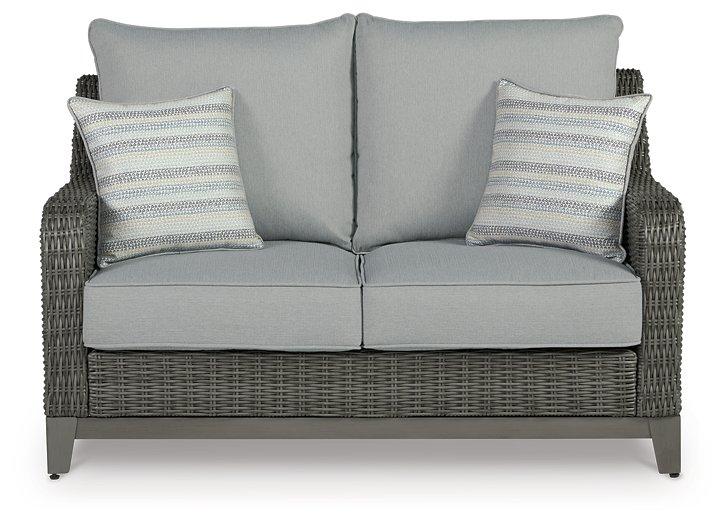 Elite Park Outdoor Loveseat with Cushion - Premium Outdoor Seating from Ashley Furniture - Just $924.25! Shop now at Furniture Wholesale Plus  We are the best furniture store in Nashville, Hendersonville, Goodlettsville, Madison, Antioch, Mount Juliet, Lebanon, Gallatin, Springfield, Murfreesboro, Franklin, Brentwood