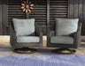 Elite Park Outdoor Swivel Lounge with Cushion - Premium Outdoor Seating from Ashley Furniture - Just $575.99! Shop now at Furniture Wholesale Plus  We are the best furniture store in Nashville, Hendersonville, Goodlettsville, Madison, Antioch, Mount Juliet, Lebanon, Gallatin, Springfield, Murfreesboro, Franklin, Brentwood