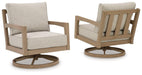 Hallow Creek Outdoor Swivel Lounge with Cushion - Premium Outdoor Seating from Ashley Furniture - Just $711.93! Shop now at Furniture Wholesale Plus  We are the best furniture store in Nashville, Hendersonville, Goodlettsville, Madison, Antioch, Mount Juliet, Lebanon, Gallatin, Springfield, Murfreesboro, Franklin, Brentwood