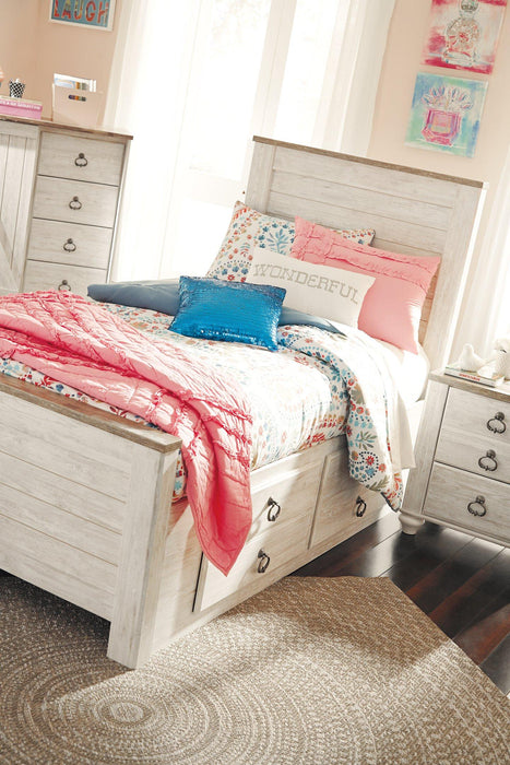 Willowton Bed with 2 Storage Drawers - Premium Bed from Ashley Furniture - Just $492.75! Shop now at Furniture Wholesale Plus  We are the best furniture store in Nashville, Hendersonville, Goodlettsville, Madison, Antioch, Mount Juliet, Lebanon, Gallatin, Springfield, Murfreesboro, Franklin, Brentwood