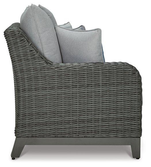 Elite Park Outdoor Sofa with Cushion - Premium Outdoor Seating from Ashley Furniture - Just $1136.57! Shop now at Furniture Wholesale Plus  We are the best furniture store in Nashville, Hendersonville, Goodlettsville, Madison, Antioch, Mount Juliet, Lebanon, Gallatin, Springfield, Murfreesboro, Franklin, Brentwood