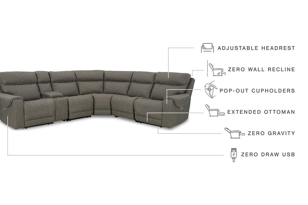 Starbot Power Reclining Sectional - Premium Sectional from Ashley Furniture - Just $2392.24! Shop now at Furniture Wholesale Plus  We are the best furniture store in Nashville, Hendersonville, Goodlettsville, Madison, Antioch, Mount Juliet, Lebanon, Gallatin, Springfield, Murfreesboro, Franklin, Brentwood