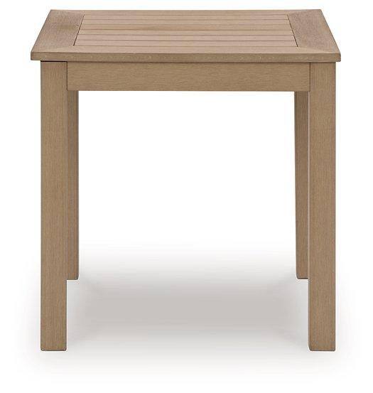 Hallow Creek Outdoor End Table - Premium Outdoor End Table from Ashley Furniture - Just $189.12! Shop now at Furniture Wholesale Plus  We are the best furniture store in Nashville, Hendersonville, Goodlettsville, Madison, Antioch, Mount Juliet, Lebanon, Gallatin, Springfield, Murfreesboro, Franklin, Brentwood