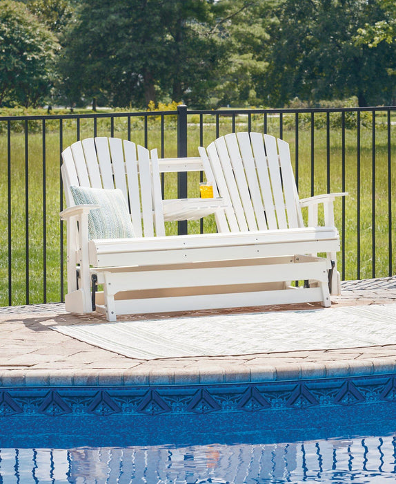 Hyland wave Outdoor Glider Loveseat - Premium Outdoor Seating from Ashley Furniture - Just $978.98! Shop now at Furniture Wholesale Plus  We are the best furniture store in Nashville, Hendersonville, Goodlettsville, Madison, Antioch, Mount Juliet, Lebanon, Gallatin, Springfield, Murfreesboro, Franklin, Brentwood