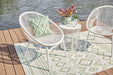 Mandarin Cape Outdoor Table and Chairs (Set of 3) - Premium Outdoor Seating Set from Ashley Furniture - Just $249.38! Shop now at Furniture Wholesale Plus  We are the best furniture store in Nashville, Hendersonville, Goodlettsville, Madison, Antioch, Mount Juliet, Lebanon, Gallatin, Springfield, Murfreesboro, Franklin, Brentwood