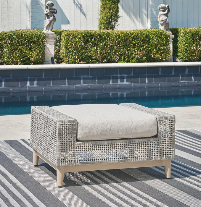 Seton Creek Outdoor Ottoman with Cushion - Premium Outdoor Ottoman from Ashley Furniture - Just $339.43! Shop now at Furniture Wholesale Plus  We are the best furniture store in Nashville, Hendersonville, Goodlettsville, Madison, Antioch, Mount Juliet, Lebanon, Gallatin, Springfield, Murfreesboro, Franklin, Brentwood