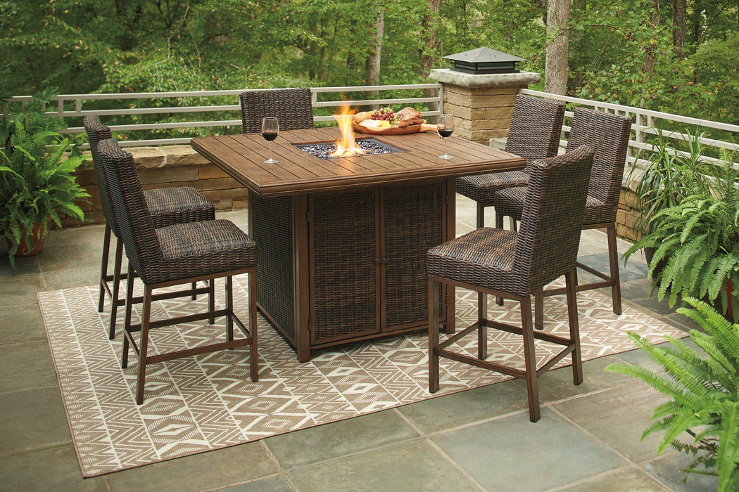 Paradise Trail Outdoor Bar Table Set - Premium Outdoor Seating Set from Ashley Furniture - Just $2872.91! Shop now at Furniture Wholesale Plus  We are the best furniture store in Nashville, Hendersonville, Goodlettsville, Madison, Antioch, Mount Juliet, Lebanon, Gallatin, Springfield, Murfreesboro, Franklin, Brentwood