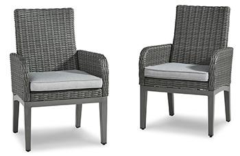 Elite Park Arm Chair with Cushion (Set of 2) - Premium Outdoor Dining Chair from Ashley Furniture - Just $496.75! Shop now at Furniture Wholesale Plus  We are the best furniture store in Nashville, Hendersonville, Goodlettsville, Madison, Antioch, Mount Juliet, Lebanon, Gallatin, Springfield, Murfreesboro, Franklin, Brentwood