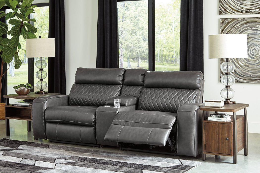 Samperstone Power Reclining Sectional - Premium Sectional from Ashley Furniture - Just $1137.86! Shop now at Furniture Wholesale Plus  We are the best furniture store in Nashville, Hendersonville, Goodlettsville, Madison, Antioch, Mount Juliet, Lebanon, Gallatin, Springfield, Murfreesboro, Franklin, Brentwood