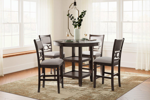 Langwest Counter Height Dining Table and 4 Barstools (Set of 5) - Premium Counter Height Table from Ashley Furniture - Just $538.97! Shop now at Furniture Wholesale Plus  We are the best furniture store in Nashville, Hendersonville, Goodlettsville, Madison, Antioch, Mount Juliet, Lebanon, Gallatin, Springfield, Murfreesboro, Franklin, Brentwood