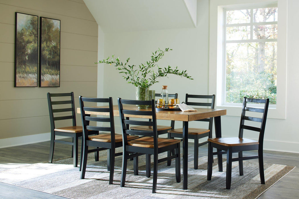 Blondon Dining Table and 6 Chairs (Set of 7) - Premium Dining Table from Ashley Furniture - Just $621.44! Shop now at Furniture Wholesale Plus  We are the best furniture store in Nashville, Hendersonville, Goodlettsville, Madison, Antioch, Mount Juliet, Lebanon, Gallatin, Springfield, Murfreesboro, Franklin, Brentwood