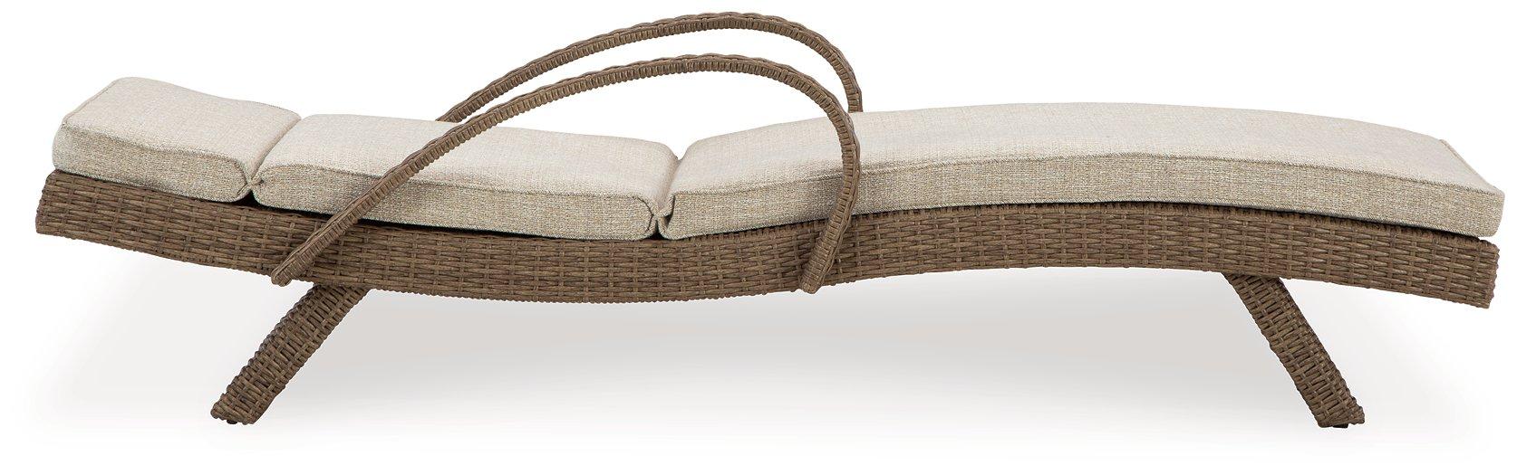 Beachcroft Outdoor Chaise Lounge with Cushion - Premium Outdoor Seating from Ashley Furniture - Just $440.06! Shop now at Furniture Wholesale Plus  We are the best furniture store in Nashville, Hendersonville, Goodlettsville, Madison, Antioch, Mount Juliet, Lebanon, Gallatin, Springfield, Murfreesboro, Franklin, Brentwood