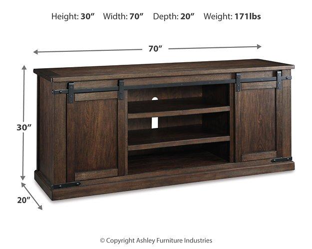 Budmore 70" TV Stand - Premium TV Stand from Ashley Furniture - Just $641.55! Shop now at Furniture Wholesale Plus  We are the best furniture store in Nashville, Hendersonville, Goodlettsville, Madison, Antioch, Mount Juliet, Lebanon, Gallatin, Springfield, Murfreesboro, Franklin, Brentwood