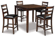 Coviar Counter Height Dining Table and Bar Stools (Set of 5) - Premium Counter Height Table from Ashley Furniture - Just $456.53! Shop now at Furniture Wholesale Plus  We are the best furniture store in Nashville, Hendersonville, Goodlettsville, Madison, Antioch, Mount Juliet, Lebanon, Gallatin, Springfield, Murfreesboro, Franklin, Brentwood