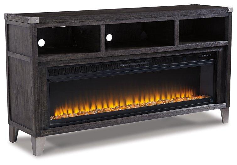 Todoe 65" TV Stand with Electric Fireplace - Premium TV Stand from Ashley Furniture - Just $1118.17! Shop now at Furniture Wholesale Plus  We are the best furniture store in Nashville, Hendersonville, Goodlettsville, Madison, Antioch, Mount Juliet, Lebanon, Gallatin, Springfield, Murfreesboro, Franklin, Brentwood