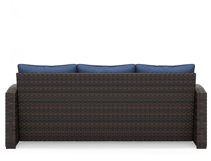 Windglow Outdoor Sofa with Cushion - Premium Outdoor Seating from Ashley Furniture - Just $801.15! Shop now at Furniture Wholesale Plus  We are the best furniture store in Nashville, Hendersonville, Goodlettsville, Madison, Antioch, Mount Juliet, Lebanon, Gallatin, Springfield, Murfreesboro, Franklin, Brentwood