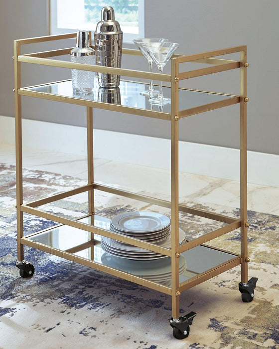 Kailman Bar Cart - Premium Bar Cart from Ashley Furniture - Just $162.64! Shop now at Furniture Wholesale Plus  We are the best furniture store in Nashville, Hendersonville, Goodlettsville, Madison, Antioch, Mount Juliet, Lebanon, Gallatin, Springfield, Murfreesboro, Franklin, Brentwood