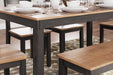 Gesthaven Dining Table with 4 Chairs and Bench (Set of 6) - Premium Dining Table from Ashley Furniture - Just $559.09! Shop now at Furniture Wholesale Plus  We are the best furniture store in Nashville, Hendersonville, Goodlettsville, Madison, Antioch, Mount Juliet, Lebanon, Gallatin, Springfield, Murfreesboro, Franklin, Brentwood